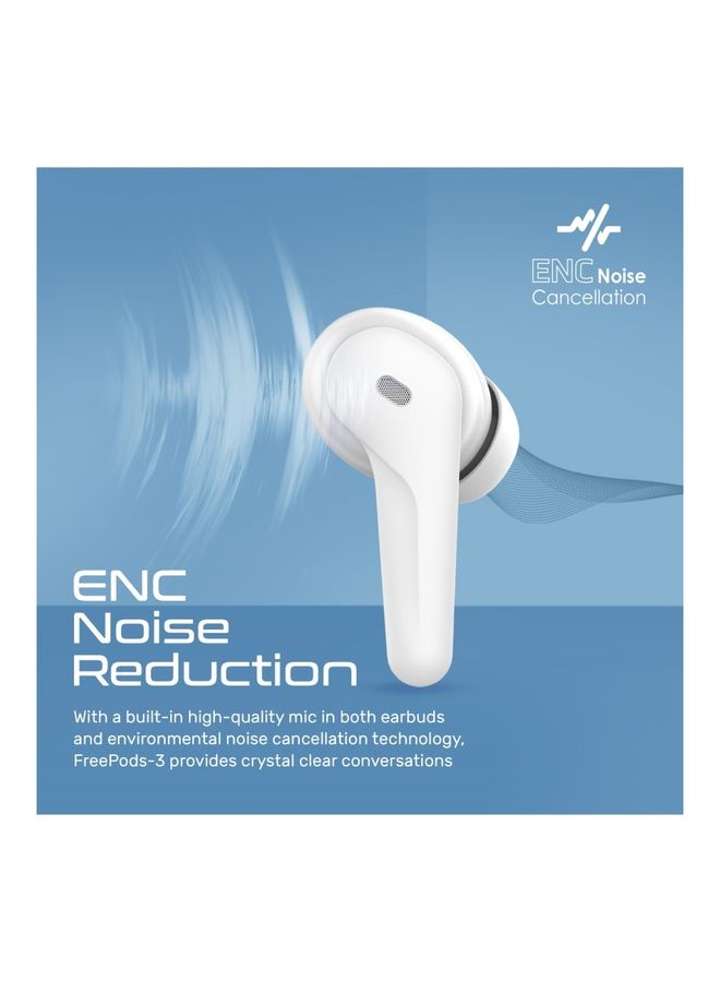 PROMATE - True Wireless EarPods,Environment Noise, Bluetooth v5.1 Headphones with Touch Control,4 Noise Isolating Mics,300mAh Charging and 22H Battery Life for Bluetooth Devices,FreePods-3 White - Image 1