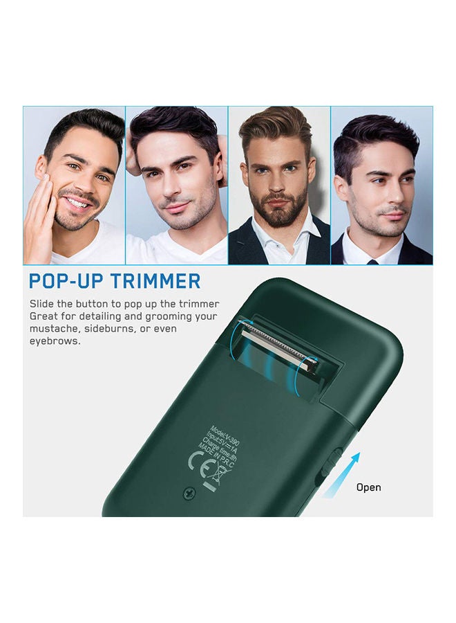 VGR - Razor For Men Washable USB Rechargeable Cordless Portable Travel Electric Foil Shaver With Precision Pop Up Beard Trimmer Grooming Multifunction Multicolour 9.4*5.4*1.7cm - Image 1