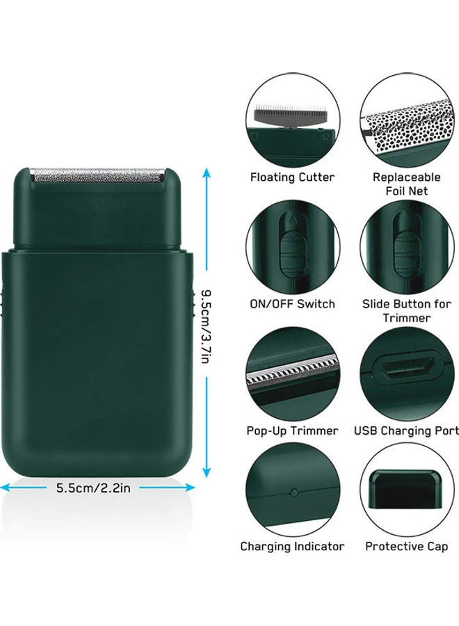 VGR - Razor For Men Washable USB Rechargeable Cordless Portable Travel Electric Foil Shaver With Precision Pop Up Beard Trimmer Grooming Multifunction Multicolour 9.4*5.4*1.7cm - Image 1