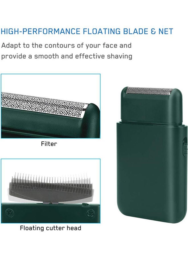 VGR - Razor For Men Washable USB Rechargeable Cordless Portable Travel Electric Foil Shaver With Precision Pop Up Beard Trimmer Grooming Multifunction Multicolour 9.4*5.4*1.7cm - Image 1