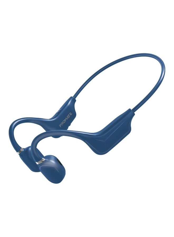PROMATE - Bone Conduction Lightweight Earphones with Audio Controls, 8H Playback, Multi-Point Pairing, Mic and Sweatproof Design Blue - Image 1