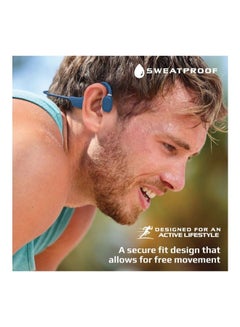 PROMATE Bone Conduction Lightweight Earphones with Audio Controls, 8H Playback, Multi-Point Pairing, Mic and Sweatproof Design Blue  - Image 5