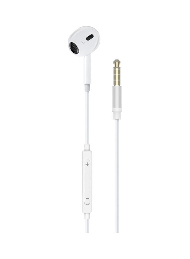 PROMATE Mono Earbud,Ergonomic In-Ear HD Wired Mono Earphone with Dynamic 13mm Drivers,Microphone,Call Function and In-Line Volume Controls for MacBook Pro,iPad Air,Smartphones,Buzz White  - Image 1