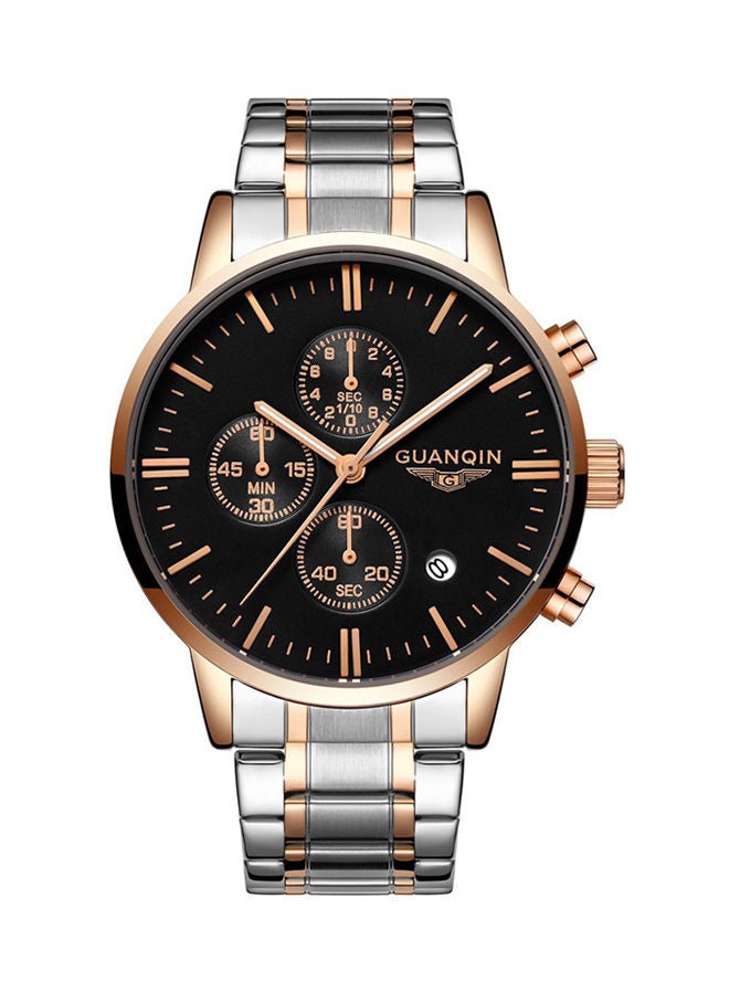 جوانكين ساعة يد بعقارب مقاومة للماء بسوار من الستانلس ستيل طراز GQ1200604 للرجال - Image 1