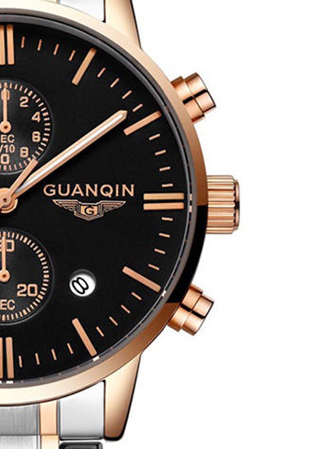 جوانكين ساعة يد بعقارب مقاومة للماء بسوار من الستانلس ستيل طراز GQ1200604 للرجال - Image 5