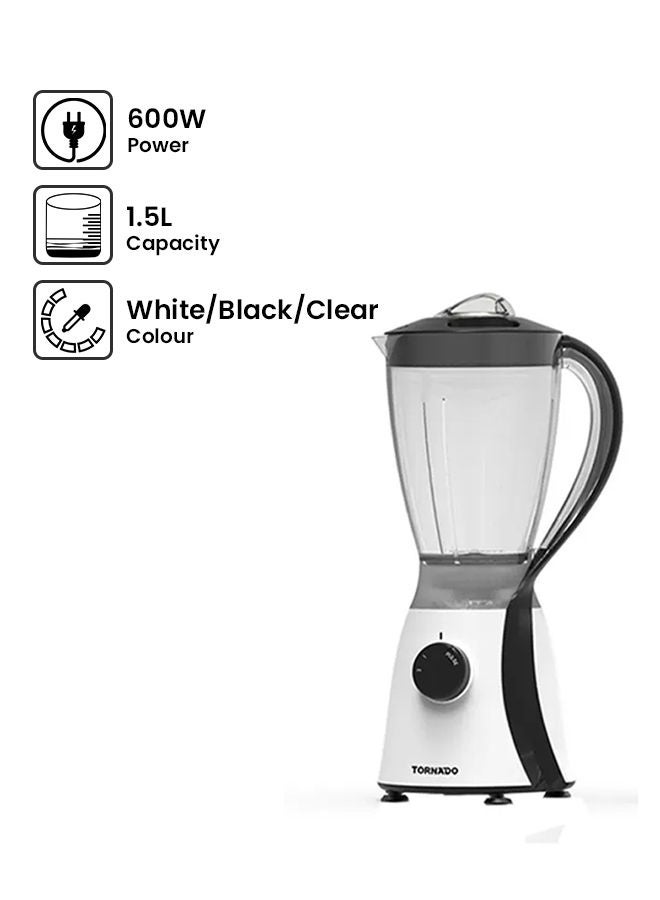 TORNADO Electric Blender 2 Mills, 1.5 L 600 W TB-600/2 Multicolour  - Image 4