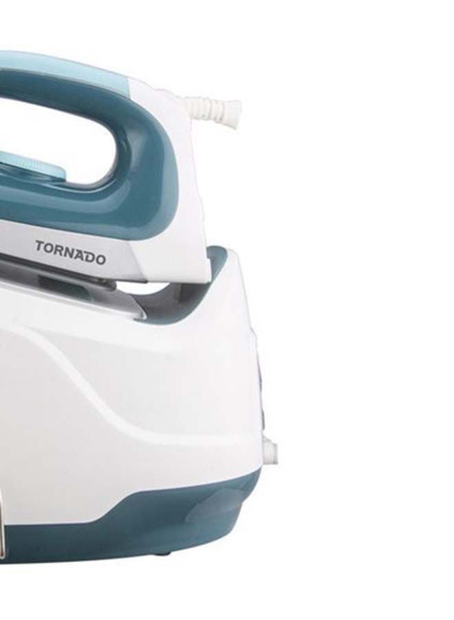 Digital Steam Generator Iron 2400 Watt, Ceramic Soleplate TSS-2400D Turquoise x White