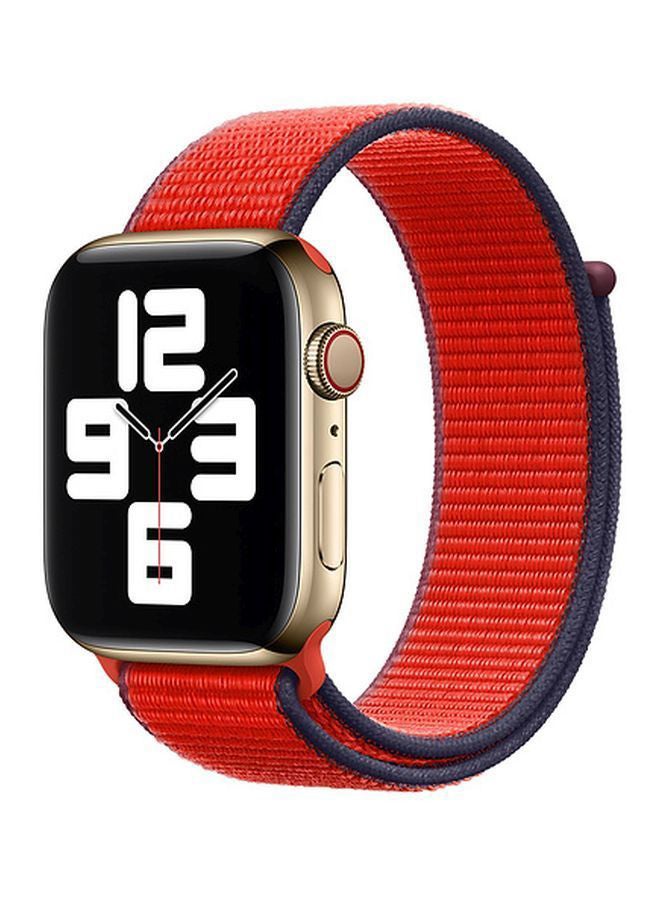 Apple - Replacement Sports Band For Apple Watch 44mm Red/Blue - Image 1
