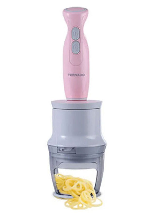 TORNADO - Hand Blender, Chopper THB-1000ER Pink/White - Image 1