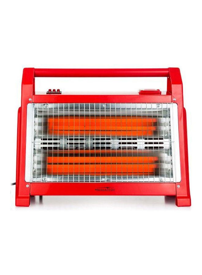 Mediatech Quartz Heater, 2 Heat level, Safty Lock 1600 W MT-RH10 Red  - Image 1