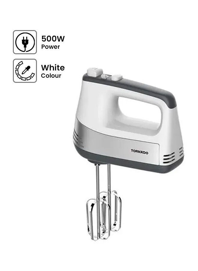 تورنيدو مضرب بيض 5 سرعات سرعة تربو 500 W HM-500T أبيض  - Image 1