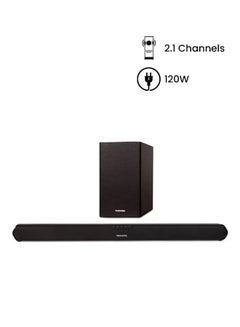 Sound Bar 120 Watt With USB Input and Bluetooth-Black TS212 Black
