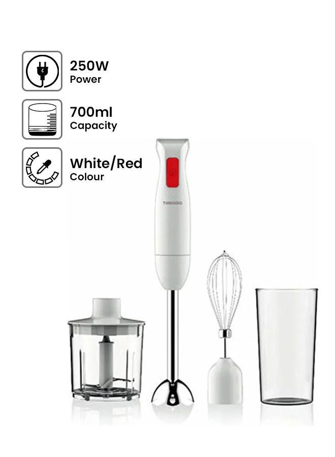 TORNADO - Hand Blender, Chopper, Whisk, HB-250T White - Image 1