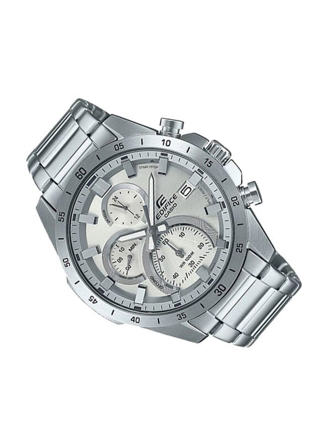CASIO - Men's Edifice Watch Standard Chronograph  Analog Silver Dial Stainless Steel Band EFR-571MD-8AVUDF - Image 1