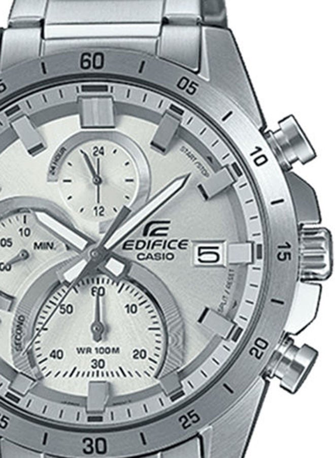 CASIO - Men's Edifice Watch Standard Chronograph  Analog Silver Dial Stainless Steel Band EFR-571MD-8AVUDF - Image 1