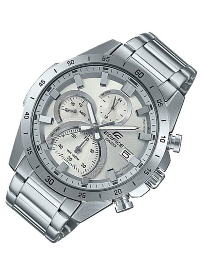 CASIO - Men's Edifice Watch Standard Chronograph  Analog Silver Dial Stainless Steel Band EFR-571MD-8AVUDF - Image 1