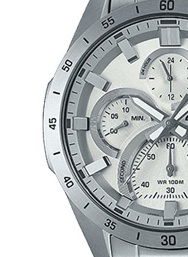 CASIO - Men's Edifice Watch Standard Chronograph  Analog Silver Dial Stainless Steel Band EFR-571MD-8AVUDF - Image 1