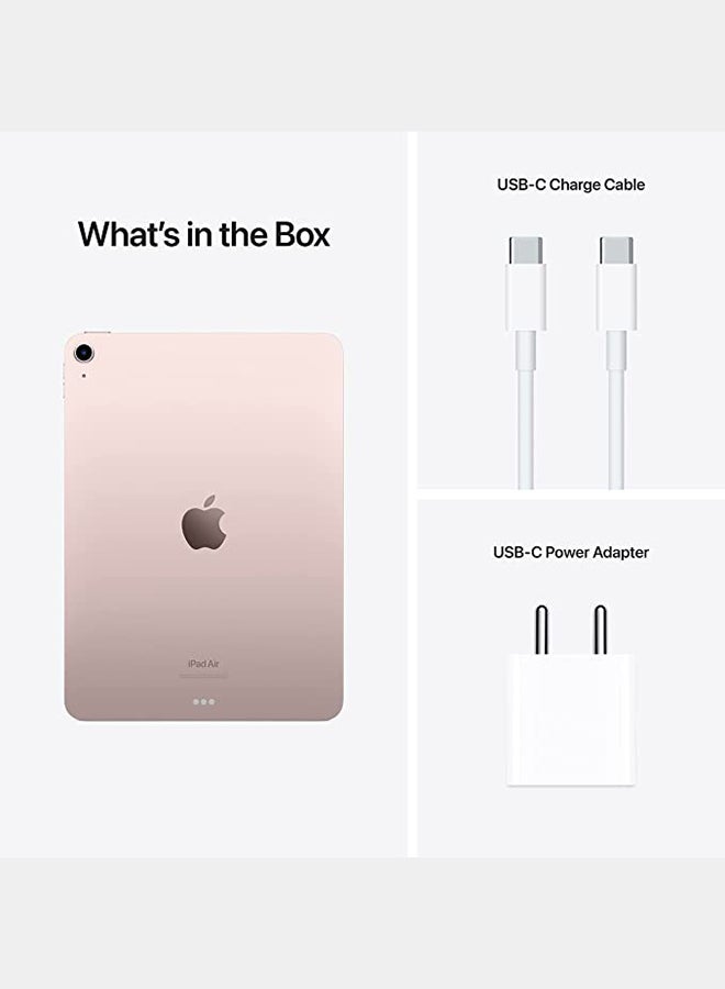 أبل - iPad Air 2022 (الجيل الخامس) مقاس 10.9 بوصة وسعة 64 جيجابايت وواي فاي وردي - إصدار الشرق الأوسط - Image 1