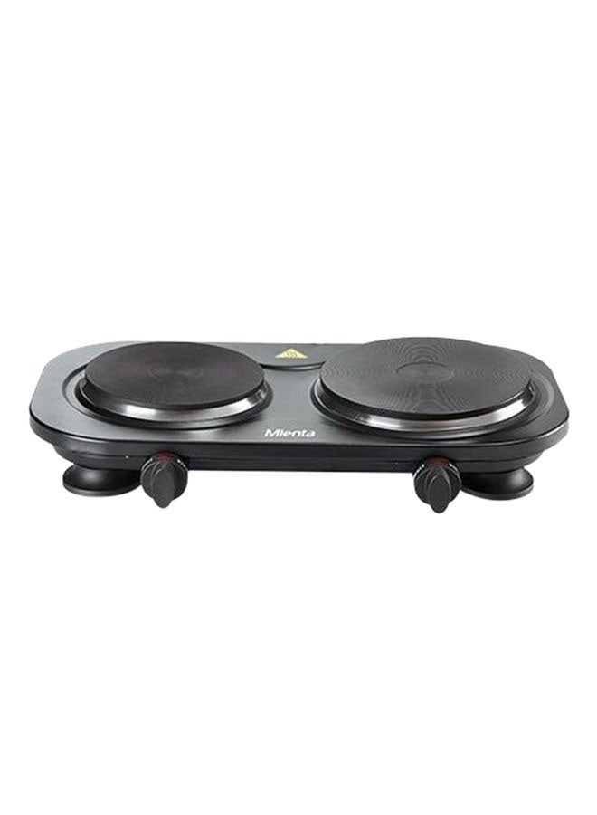 Mienta - Double Hot Plates Electronic Cooktop 2500.0 W HP41225A Black - Image 1