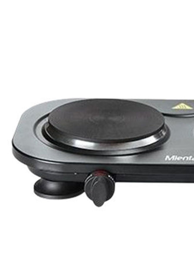 Mienta - Double Hot Plates Electronic Cooktop 2500.0 W HP41225A Black - Image 1