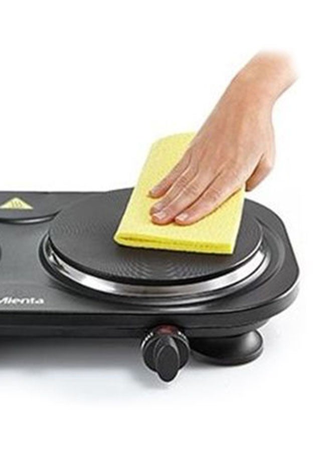 Mienta - Double Hot Plates Electronic Cooktop 2500.0 W HP41225A Black - Image 1