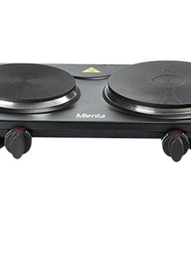 Mienta - Double Hot Plates Electronic Cooktop 2500.0 W HP41225A Black - Image 1