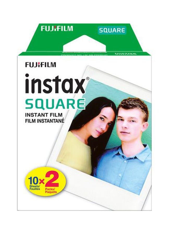 FUJIFILM Pack Of 2 Instax Square Instant Film White - Image 1