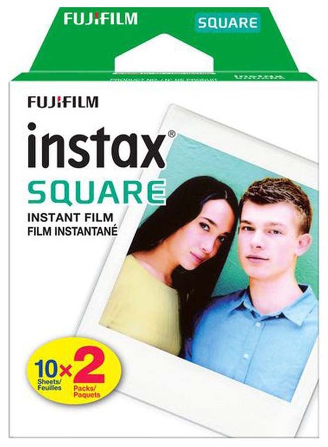 FUJIFILM Pack Of 2 Instax Square Instant Film White - Image 2