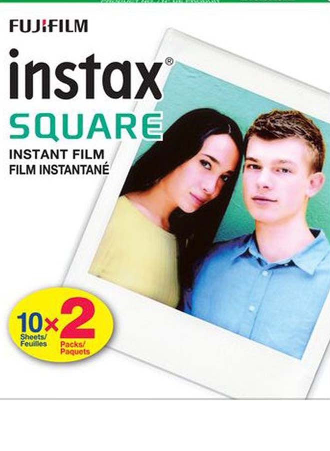 FUJIFILM Pack Of 2 Instax Square Instant Film White - Image 3