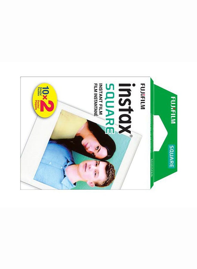 FUJIFILM Pack Of 2 Instax Square Instant Film White - Image 4