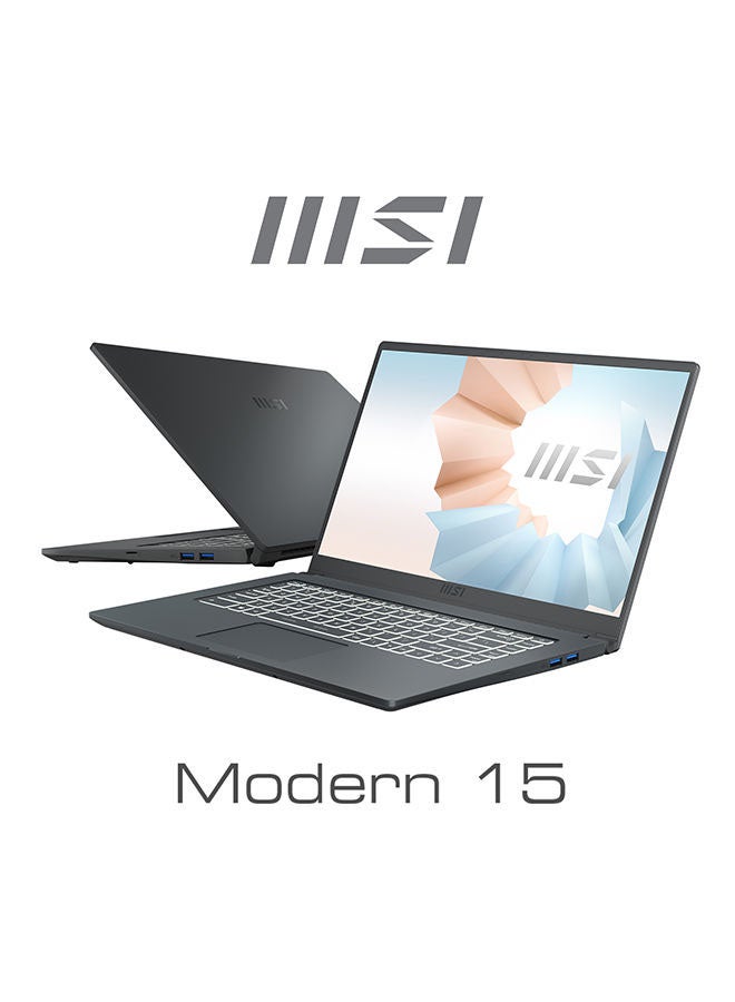 MSI - Modern 15 A11SB Laptop With 15-Inch Display, Core i7 Processer/16GB RAM/512GB SSD/2GB Nvidia GeForce MX450 Graphics Card/Windows English Carbon Gray - Image 1
