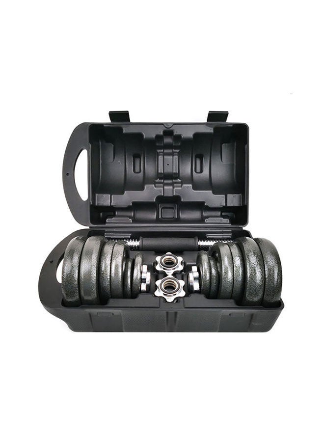 HIGHFLY - Painted Dumbbell Set With Black Rubber Bar 30kg - Image 1