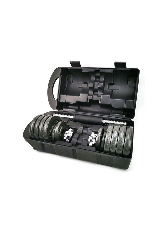 HIGHFLY - Painted Dumbbell Set With Black Rubber Bar 30kg - Image 1