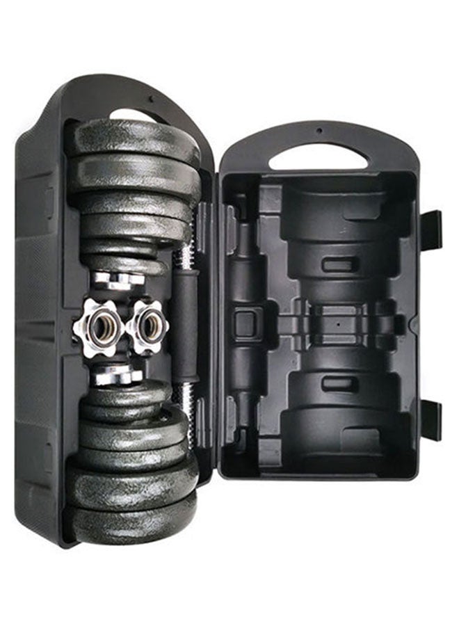 HIGHFLY - Painted Dumbbell Set With Black Rubber Bar 30kg - Image 1
