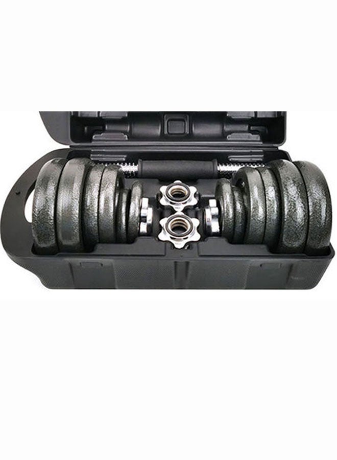 HIGHFLY - Painted Dumbbell Set With Black Rubber Bar 30kg - Image 1