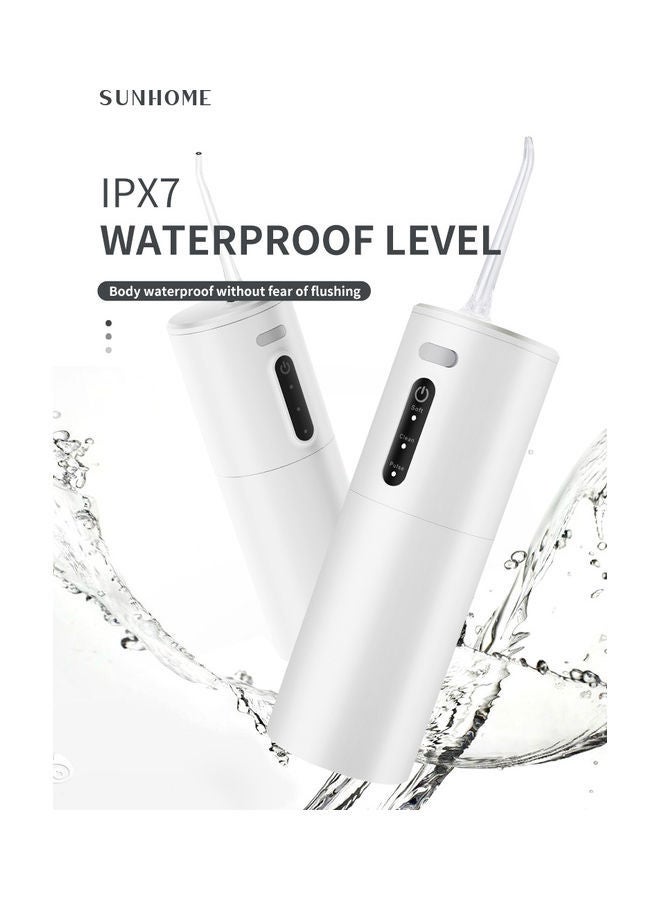 Sunhome - Electric Dental Water USB Charging Cordless Oral Irrigator For Home White 19x6.5x6.5cm - Image 1