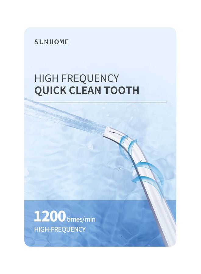 Sunhome - Electric Dental Water USB Charging Cordless Oral Irrigator For Home White 19x6.5x6.5cm - Image 1