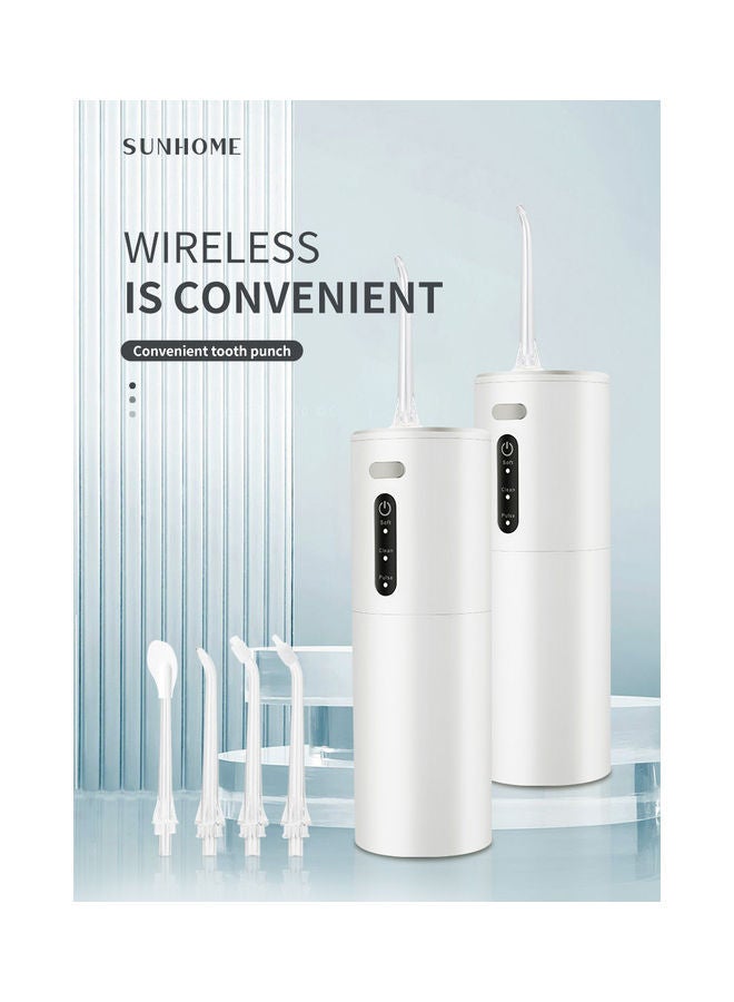 Electric Dental Water USB Charging Cordless Oral Irrigator For Home White 19x6.5x6.5cm 