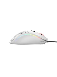 جلوريوس ماوس الألعاب Gloriuos White - ماوس الألعاب Glorious Model D على شكل قرص العسل - ماوس RGB فائق الخفة - ماوس الكمبيوتر الشخصي - 68 جم - ماوس أبيض لامع  - Image 4