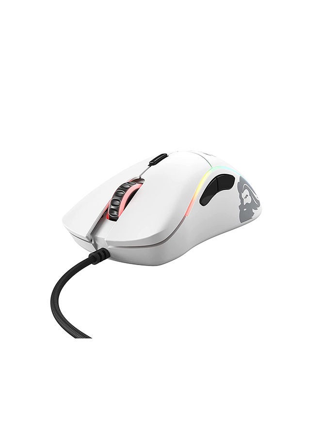 جلوريوس - ماوس الألعاب Gloriuos White - ماوس الألعاب Glorious Model D على شكل قرص العسل - ماوس RGB فائق الخفة - ماوس الكمبيوتر الشخصي - 68 جم - ماوس أبيض لامع - Image 1