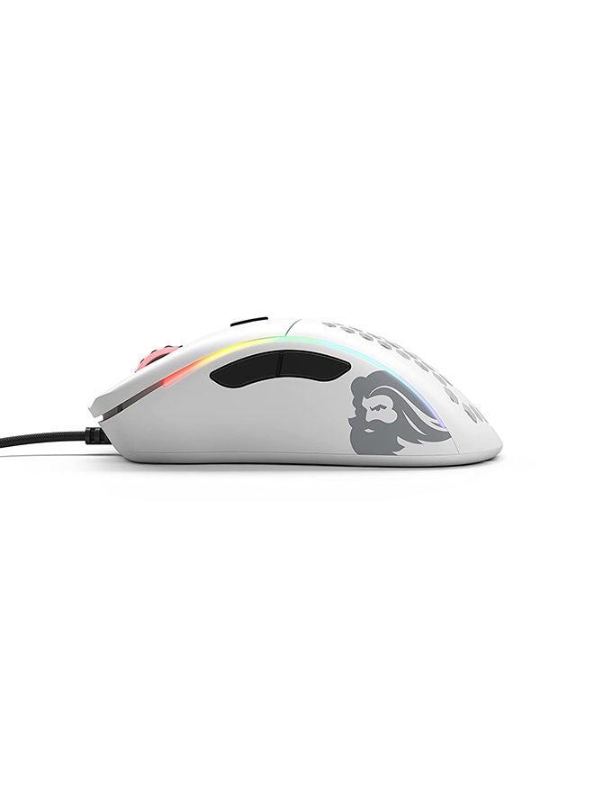 جلوريوس - ماوس الألعاب Gloriuos White - ماوس الألعاب Glorious Model D على شكل قرص العسل - ماوس RGB فائق الخفة - ماوس الكمبيوتر الشخصي - 68 جم - ماوس أبيض لامع - Image 1