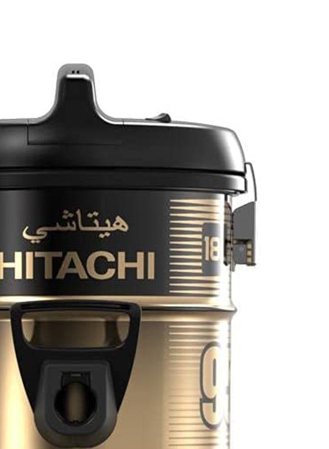 هيتاشي مكنسة كهربائية بتصميم برميل بقدرة 2000 وات وسعة 18 لتر 18 L 2000 kW CV-950F 220CE BK أسود/ذهبي - Image 5