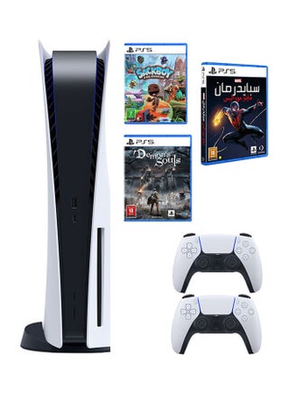 PlayStation 5 Console (Disc Version) With Extra Controller And Games (Demon Souls + Marvel Spider Man Miles Morales + Sackboy: A Big Adventure) - v1670049173/N53370770A_1