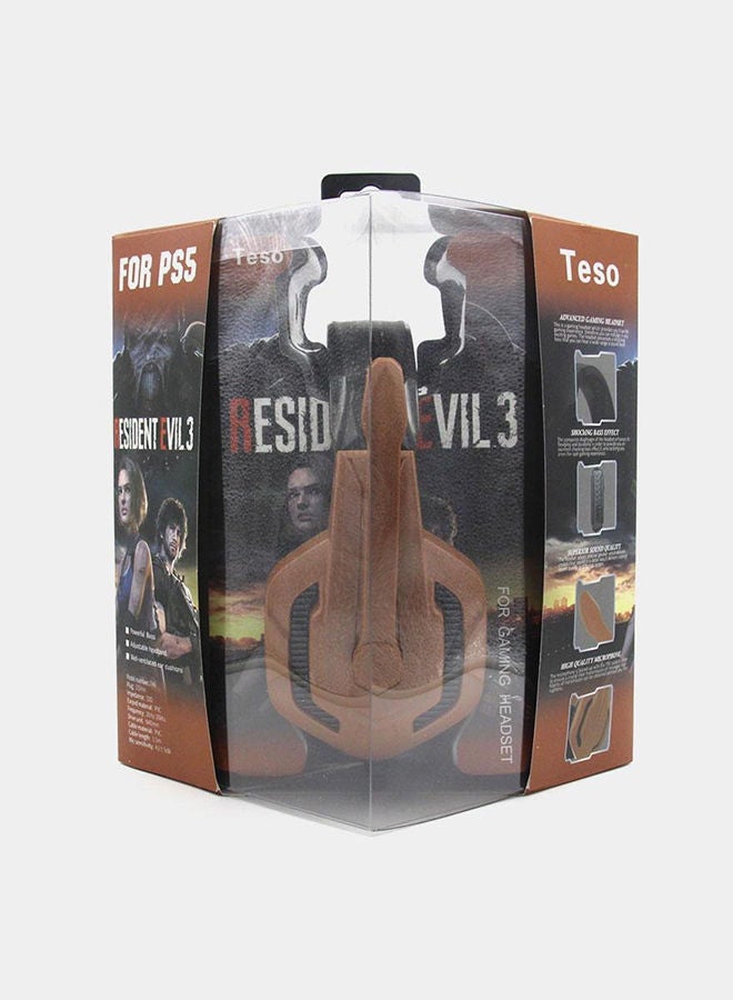 تيسو سماعة رأس بطابع لعبة "Resident Evil 3" سلكية للألعاب بتصميمٍ يغطي الرأس - Image 2