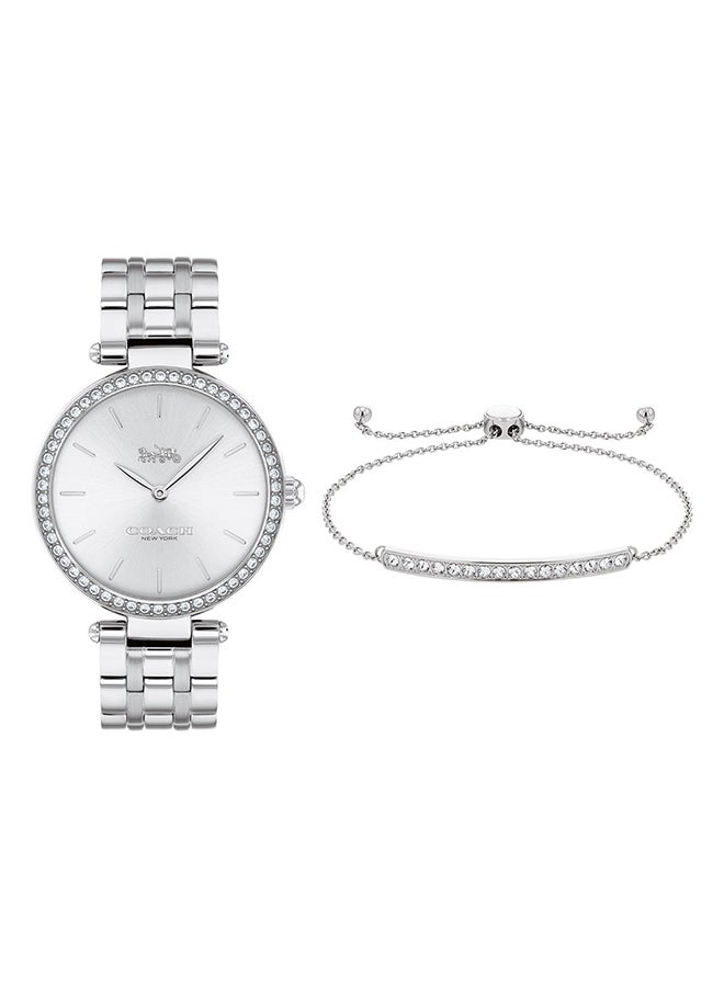COACH - Women's Park  Silver White Dial Watch - 14000070 - Image 1