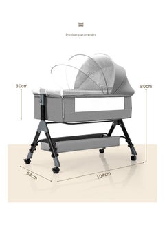 Multi Mode Four Gear Adjustable Height Detachable Reinforced Comfortable Breathable Crib - v1670135650/N53370885A_7