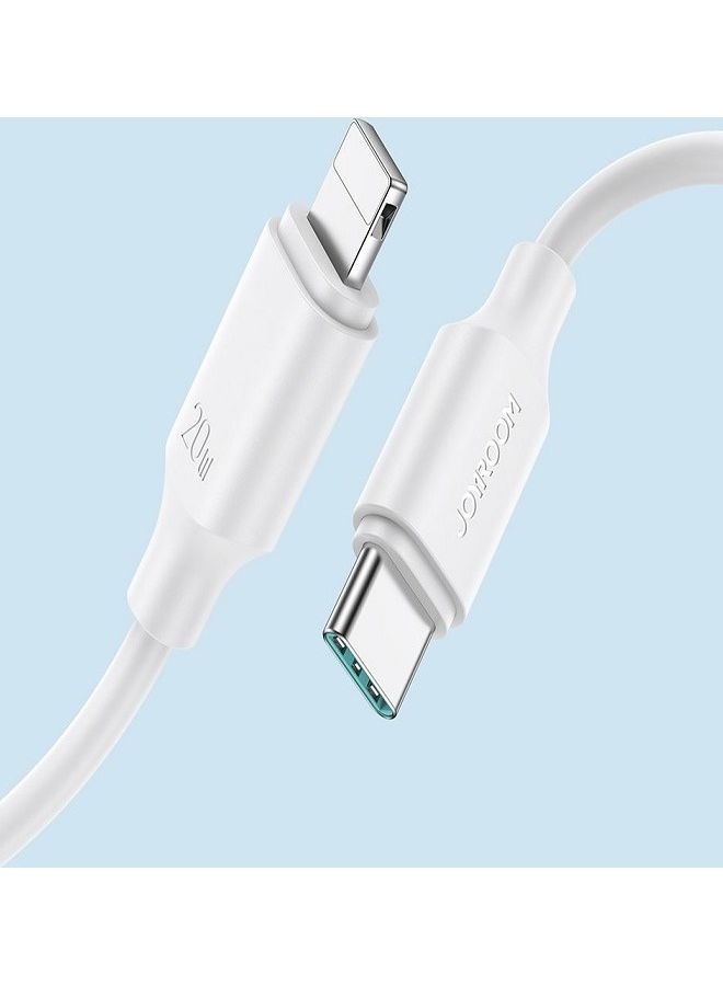 JOYROOM - Charger Type C To Lightning Fast Charging Power Delivery 20W Cable For iPhone 12 13 14 And All Series 1M White - Image 1