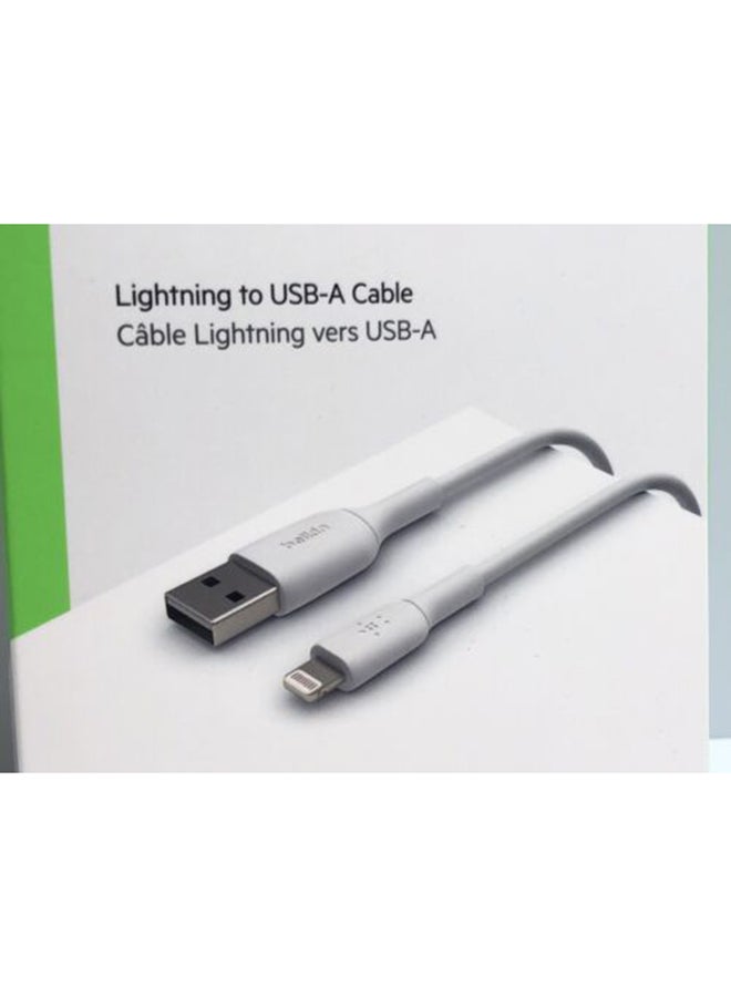 belkin - Lightning Cable (Boost Charge Lightning to USB Cable for iPhone, iPad, AirPods) MFi-Certified iPhone Charging Cable 1m White - Image 1