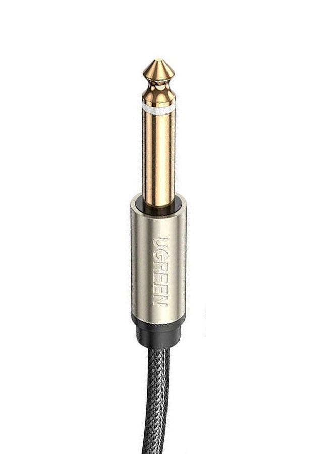 Ugreen - 3.5Mm Trs To Dual 6.35Mm Ts Audio Cable 2M Grey - Image 1