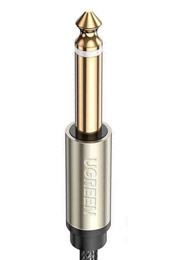 Ugreen - 3.5Mm Trs To Dual 6.35Mm Ts Audio Cable 2M Grey - Image 1